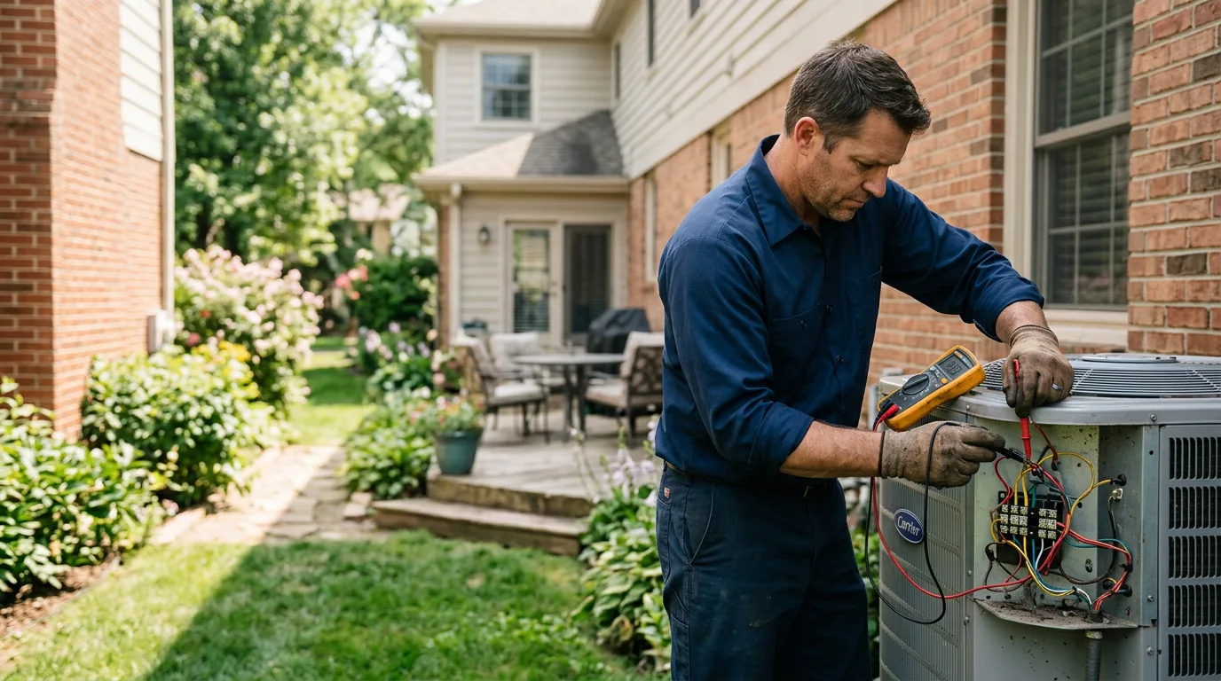 HVAC technician working near Tresckow, PA